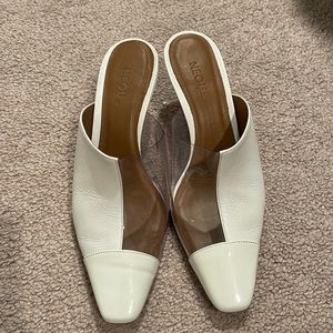 Neous PVC white mules